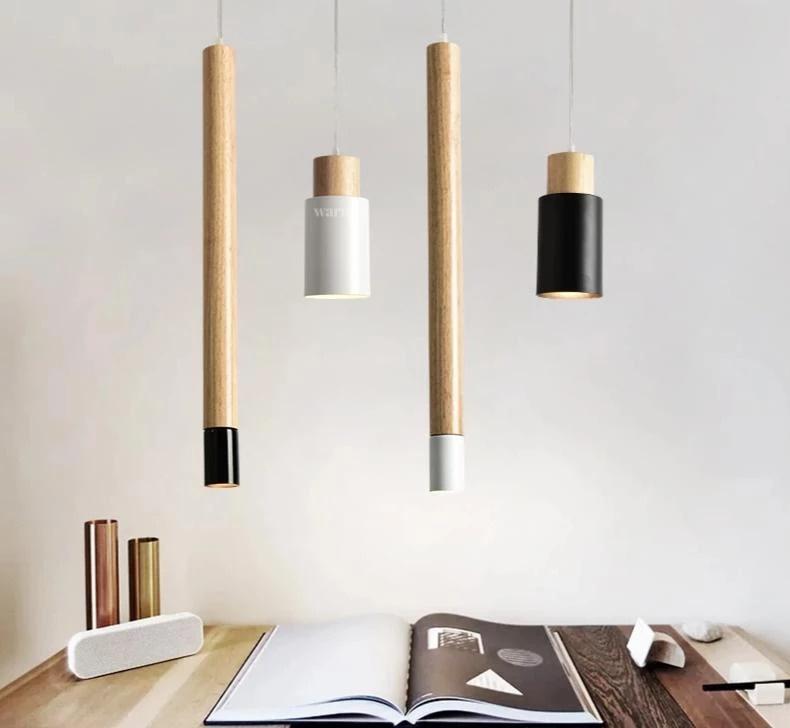 Lintel – Slim Nordic Wood & Iron Linear Pendant
