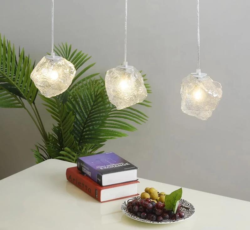 Keystone – Glass Stone & Iron Multi-Drop Pendant
