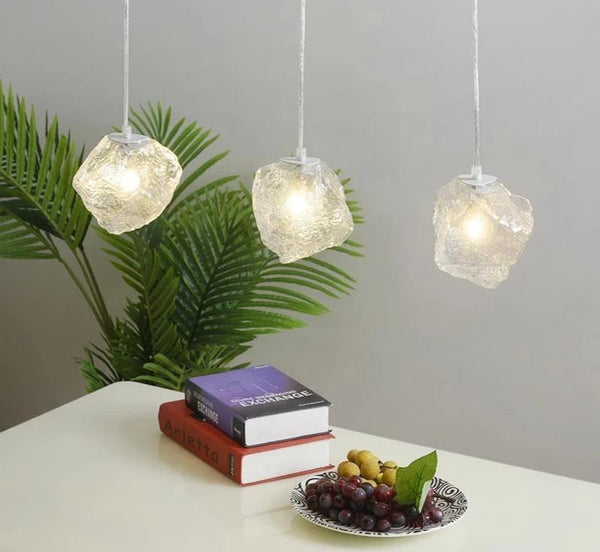 Keystone – Glass Stone & Iron Multi-Drop Pendant
