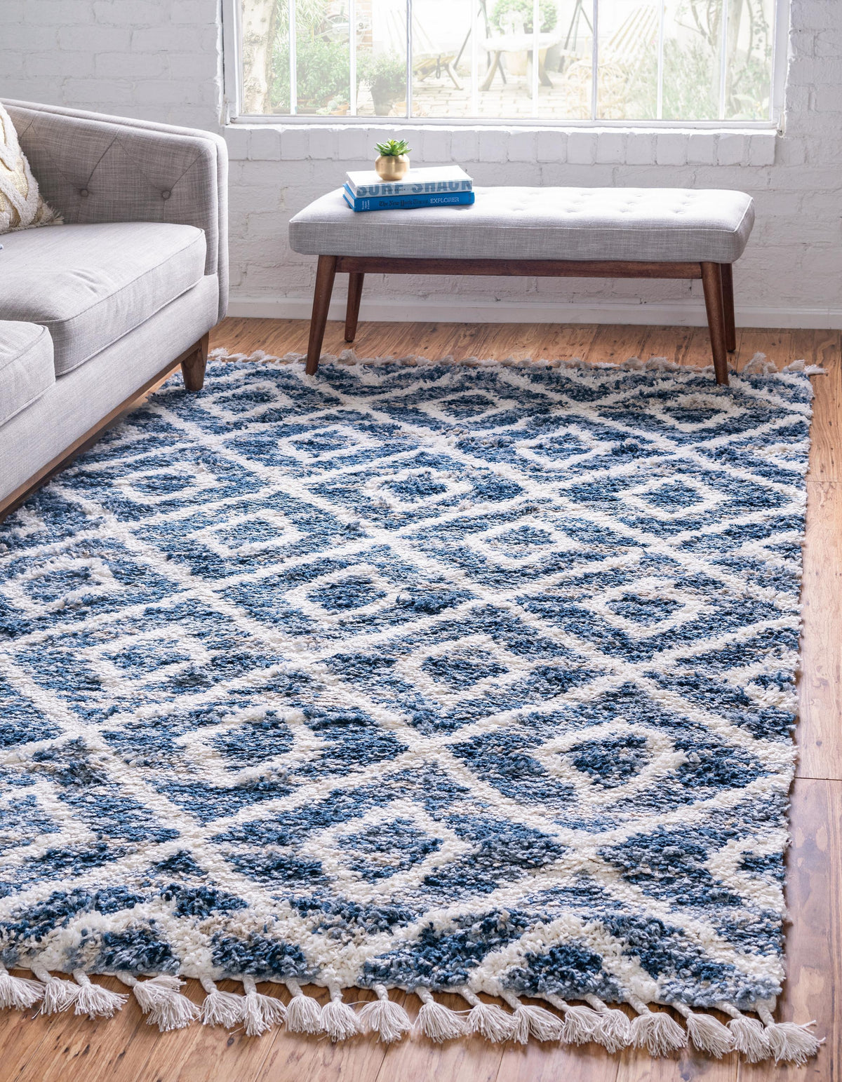 Aubrac – Diamond Lattice Shag Rug