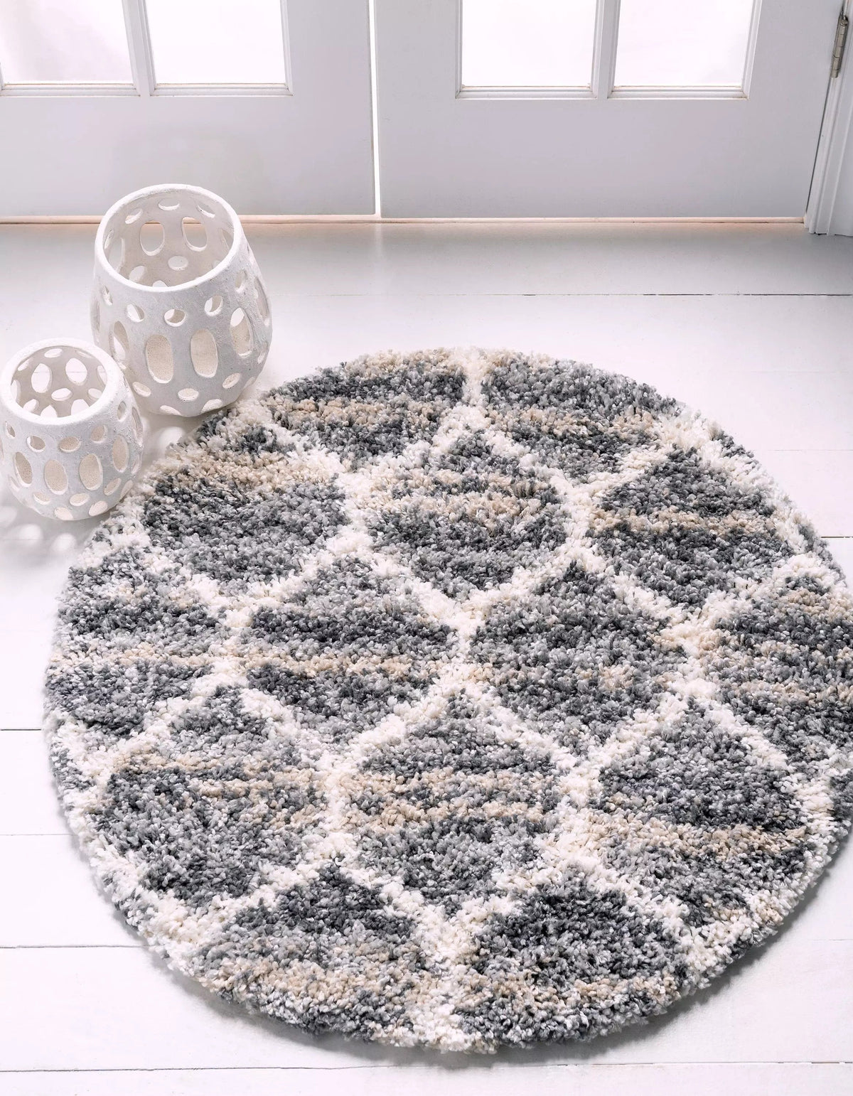 Arles – Patterned Plush Shag Area Rug