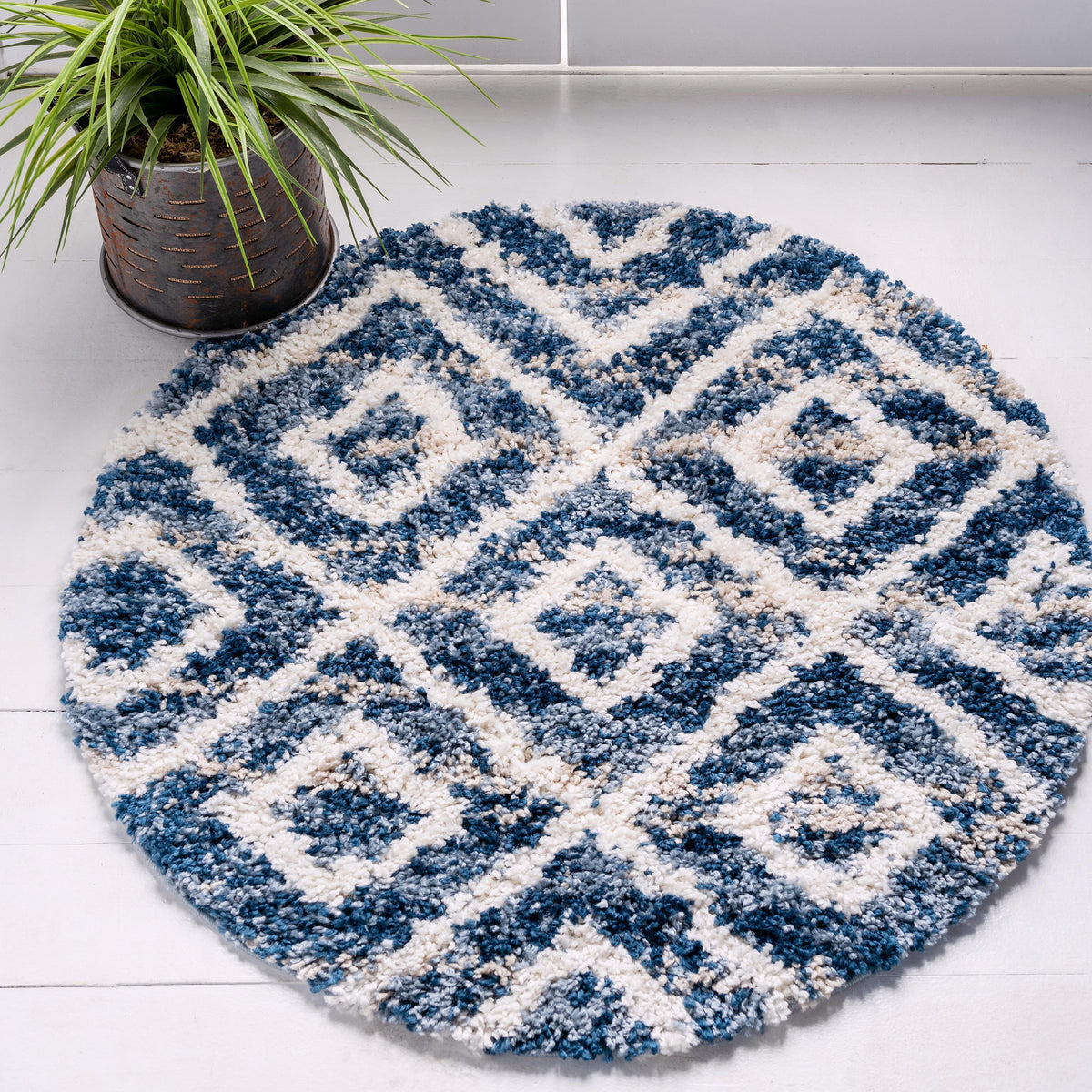 Aubrac – Diamond Lattice Shag Rug