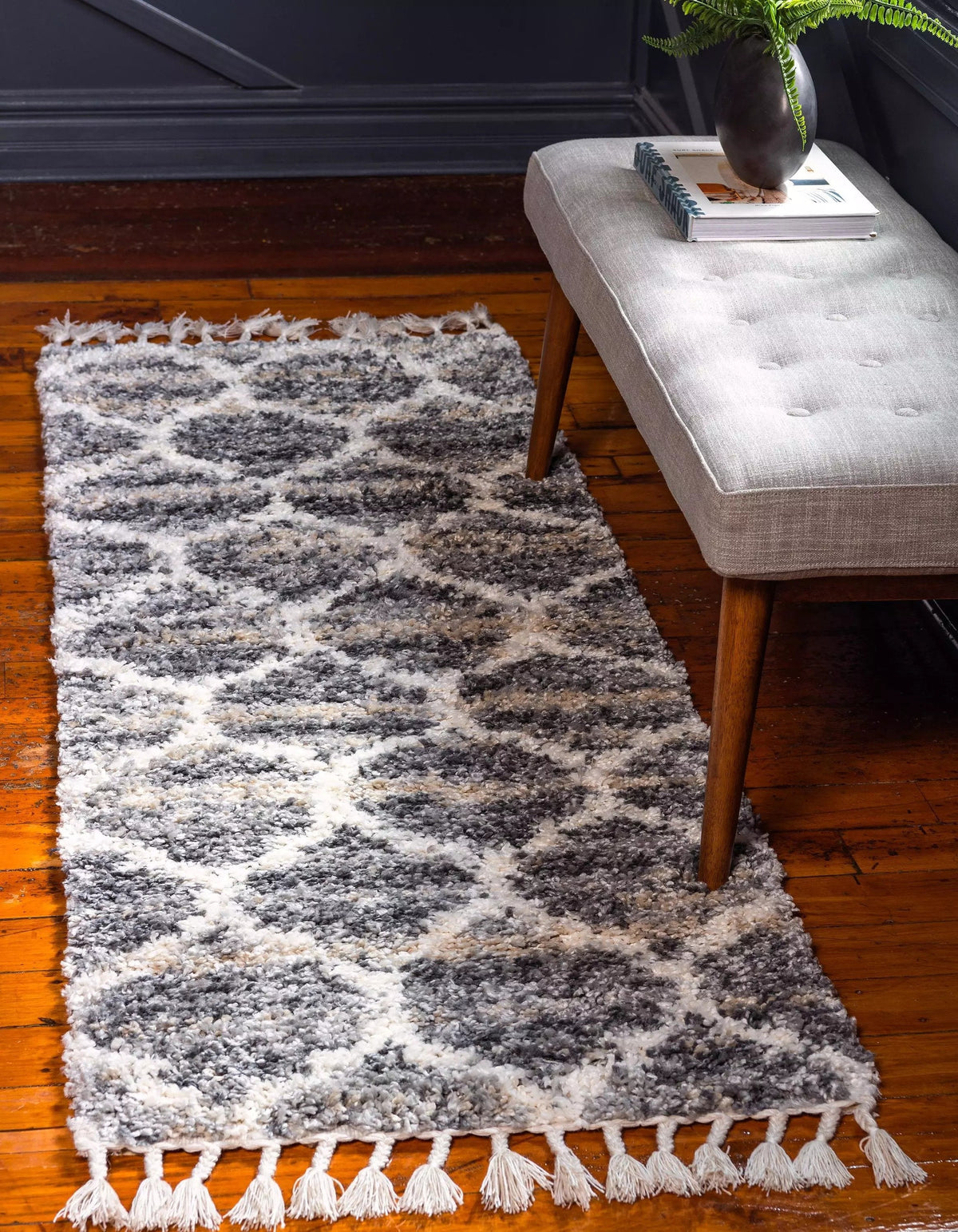 Arles – Patterned Plush Shag Area Rug
