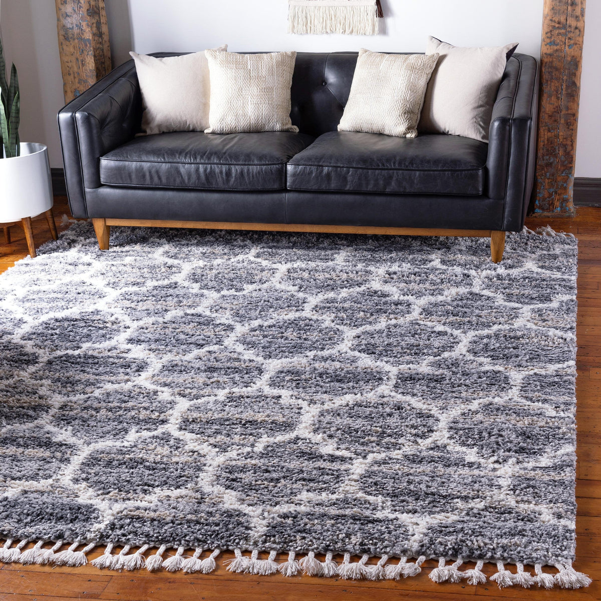 Arles – Patterned Plush Shag Area Rug