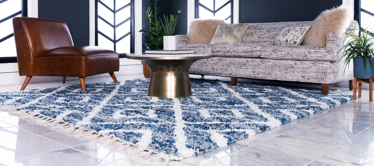 Aubrac – Diamond Lattice Shag Rug