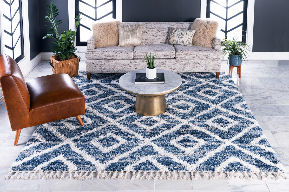 Aubrac – Diamond Lattice Shag Rug
