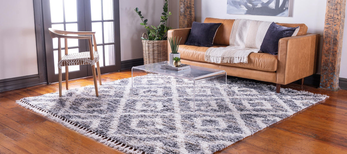 Aubrac – Diamond Lattice Shag Rug