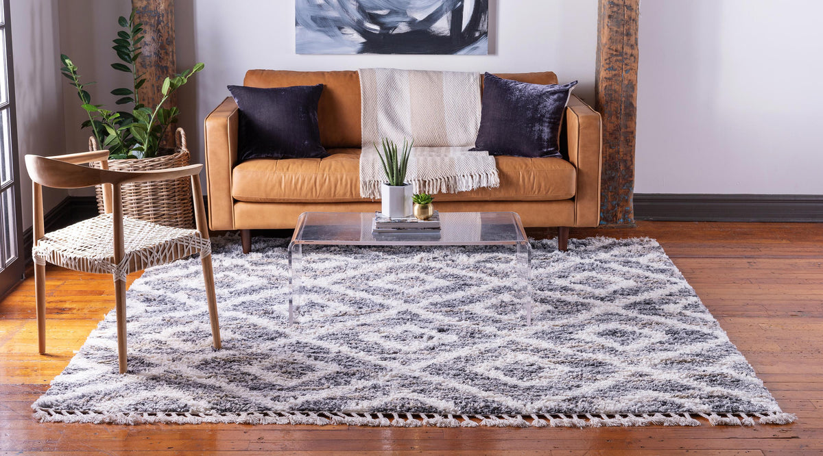 Aubrac – Diamond Lattice Shag Rug