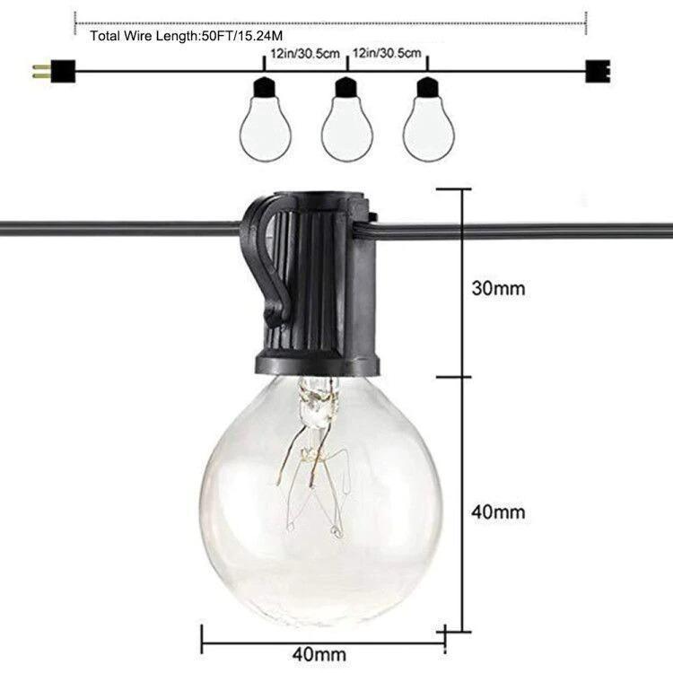 Niwa – Weatherproof G40 Outdoor String Lights