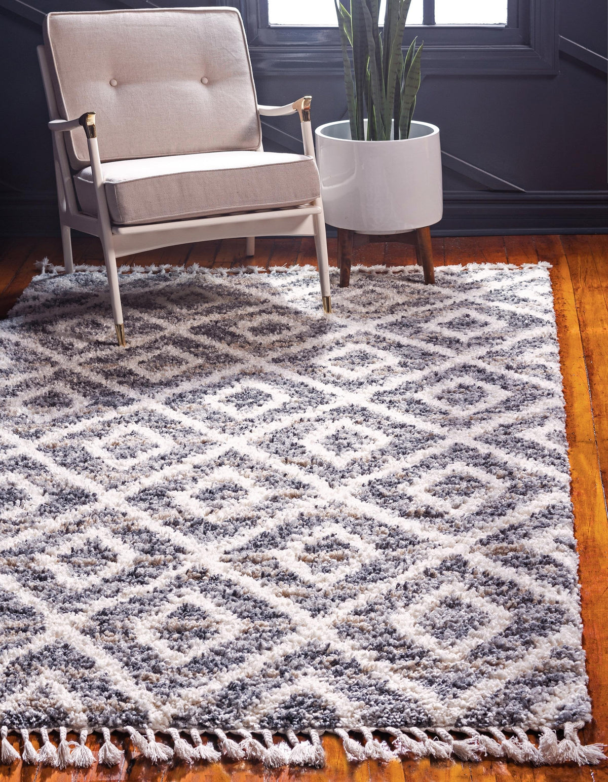 Aubrac – Diamond Lattice Shag Rug