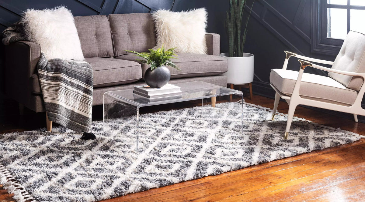 Aubrac – Diamond Lattice Shag Rug