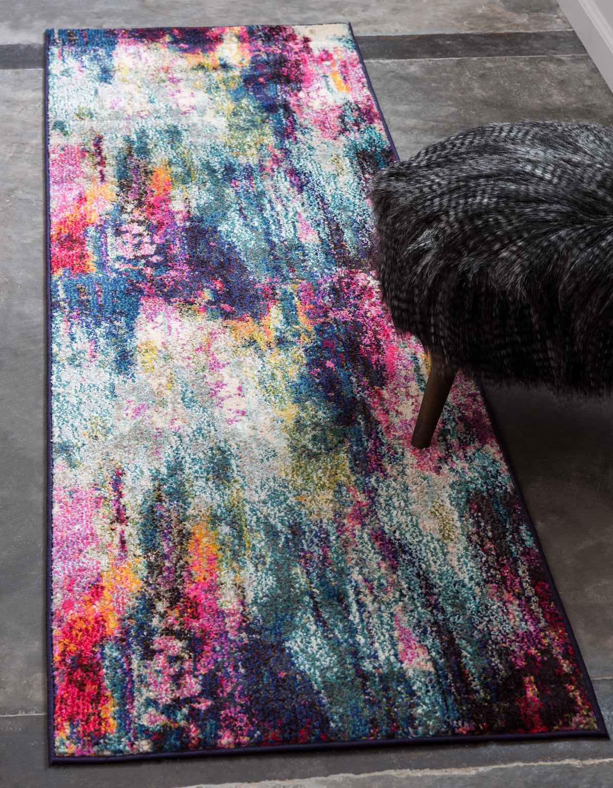 Margaux – Purple Watercolor Abstract Area Rug