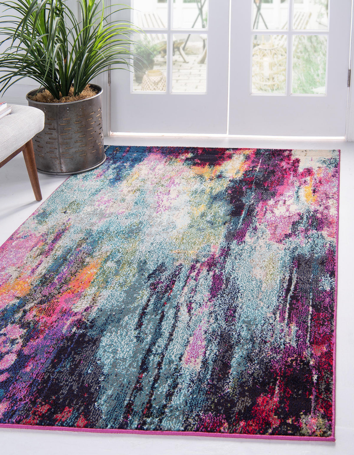Margaux – Purple Watercolor Abstract Area Rug