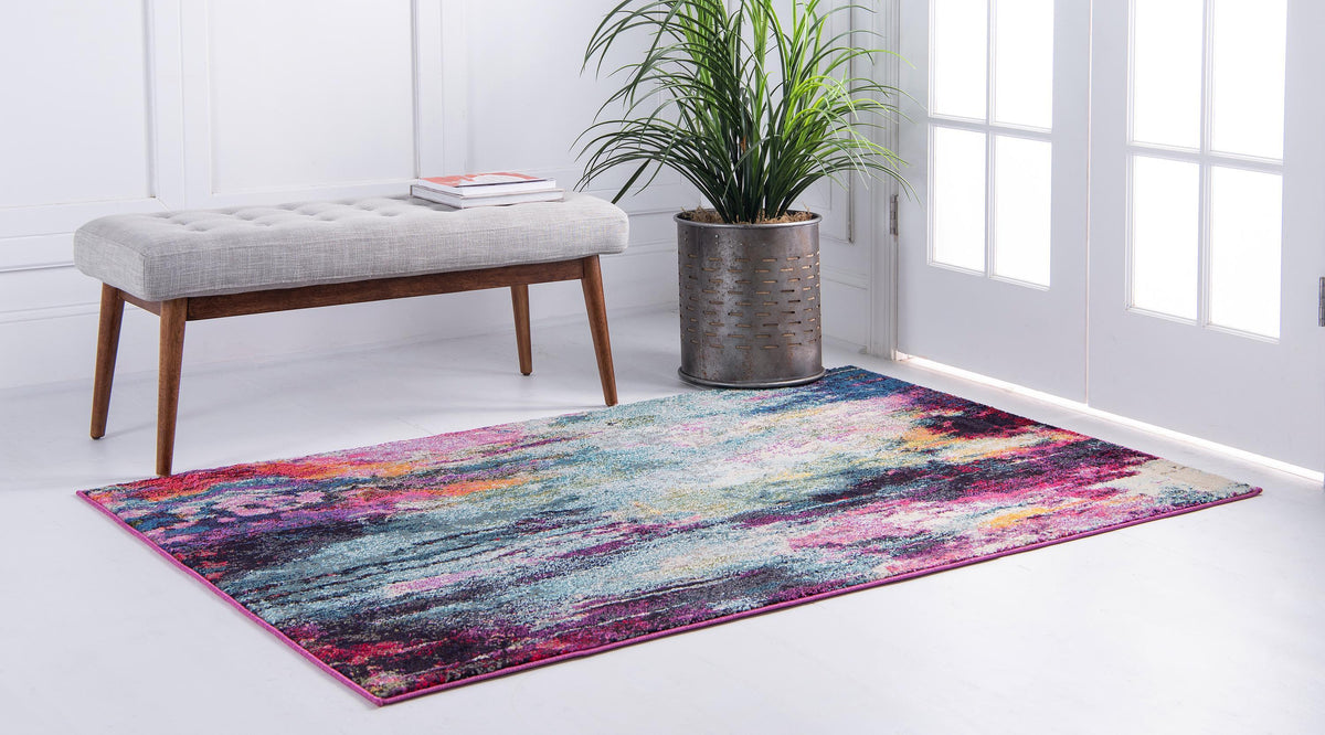 Margaux – Purple Watercolor Abstract Area Rug
