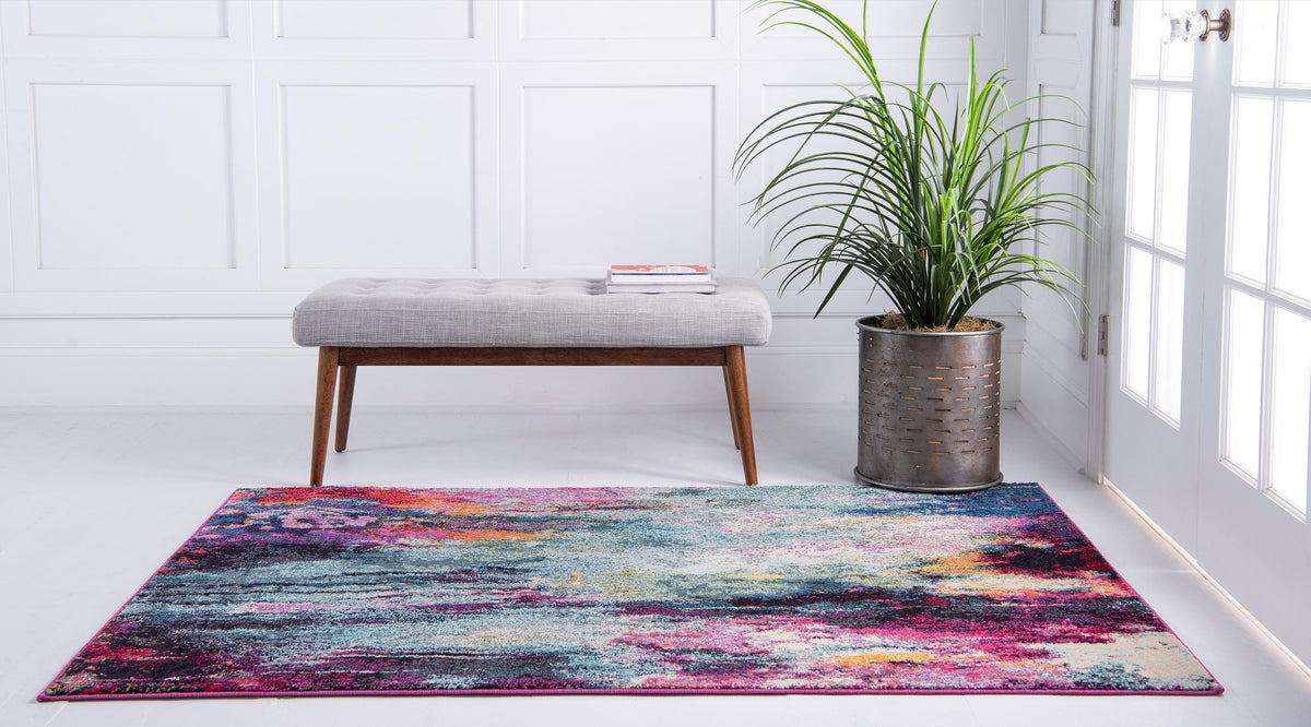 Margaux – Purple Watercolor Abstract Area Rug