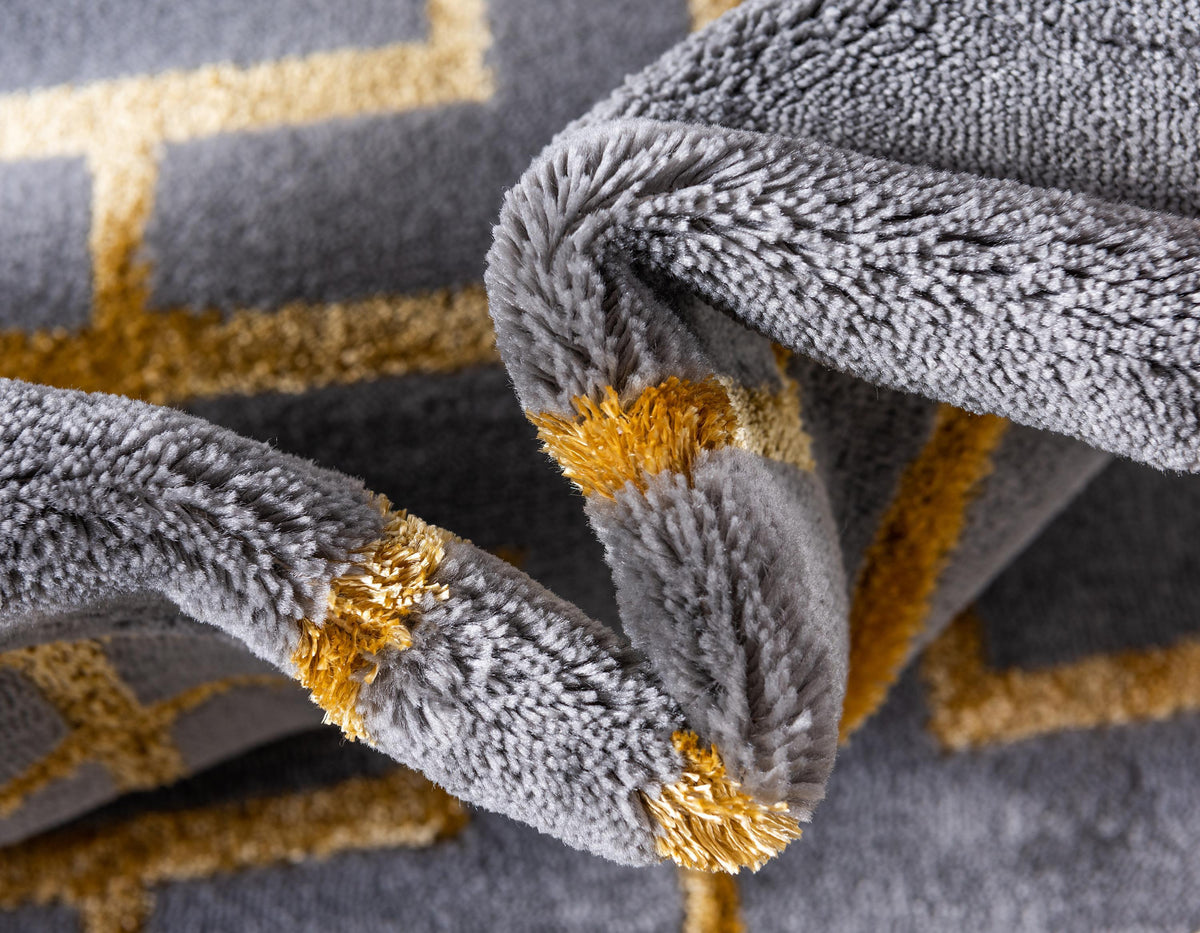 Sevres – Cube Pattern Two-Tone Area Rug