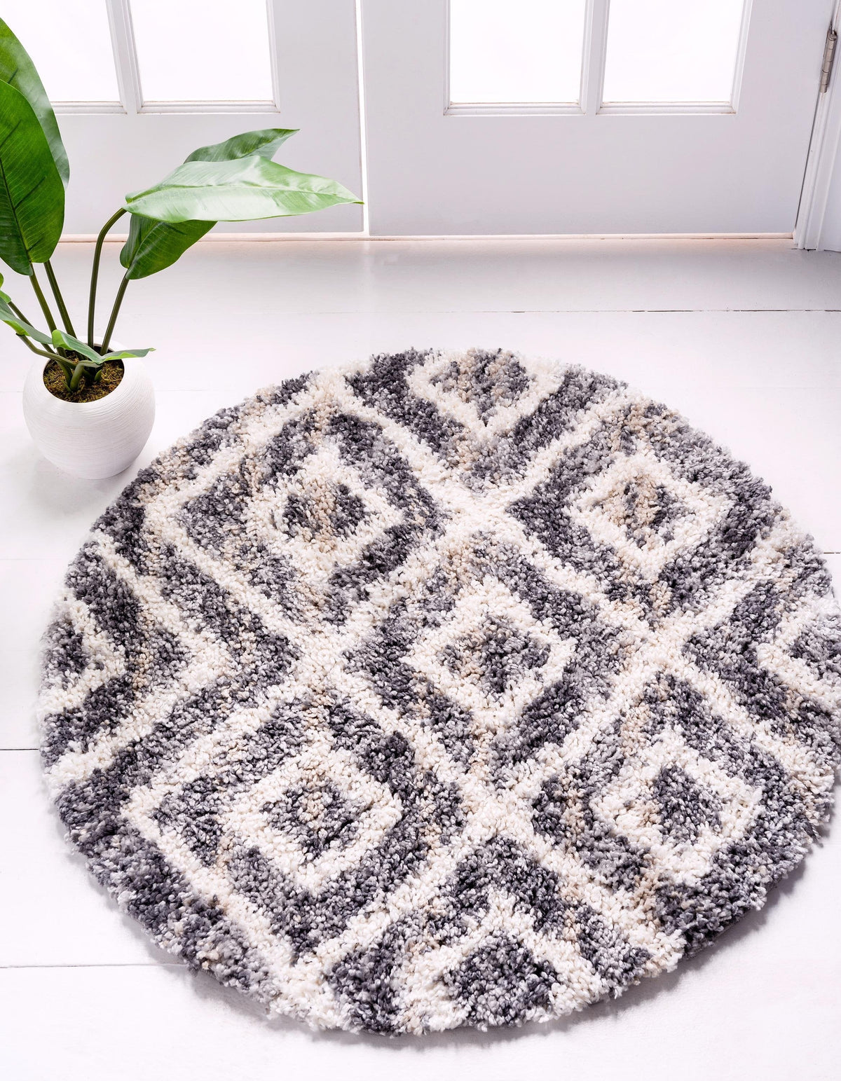 Aubrac – Diamond Lattice Shag Rug