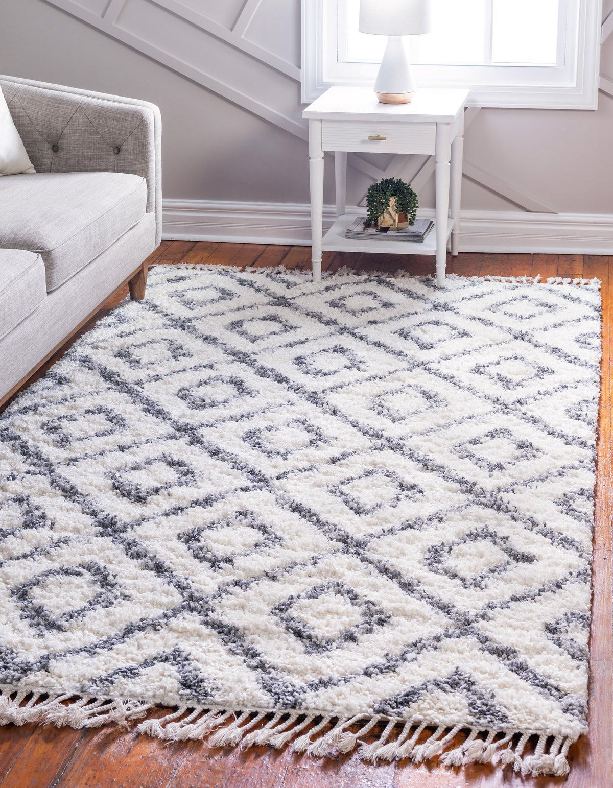 Aubrac – Diamond Lattice Shag Rug