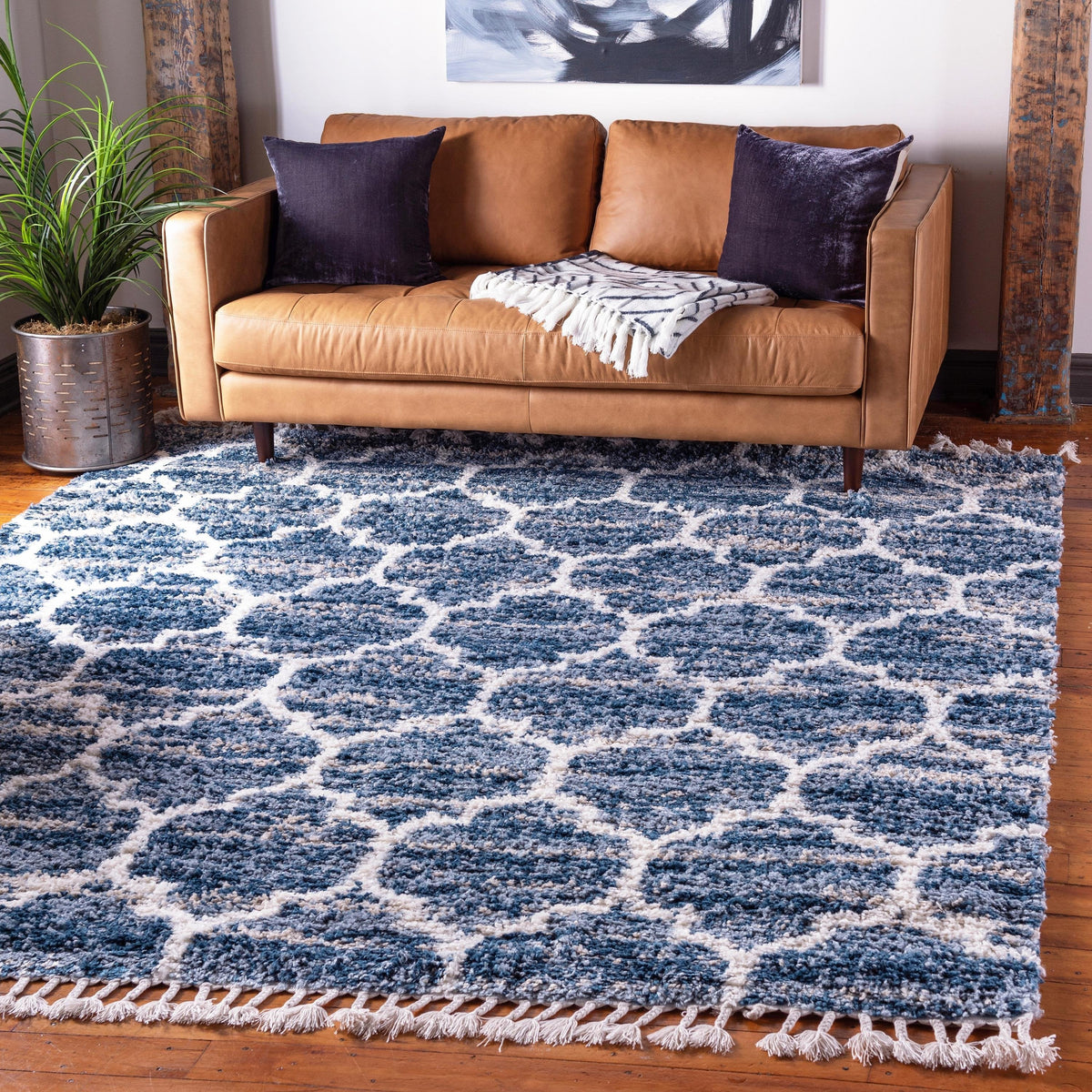 Arles – Patterned Plush Shag Area Rug