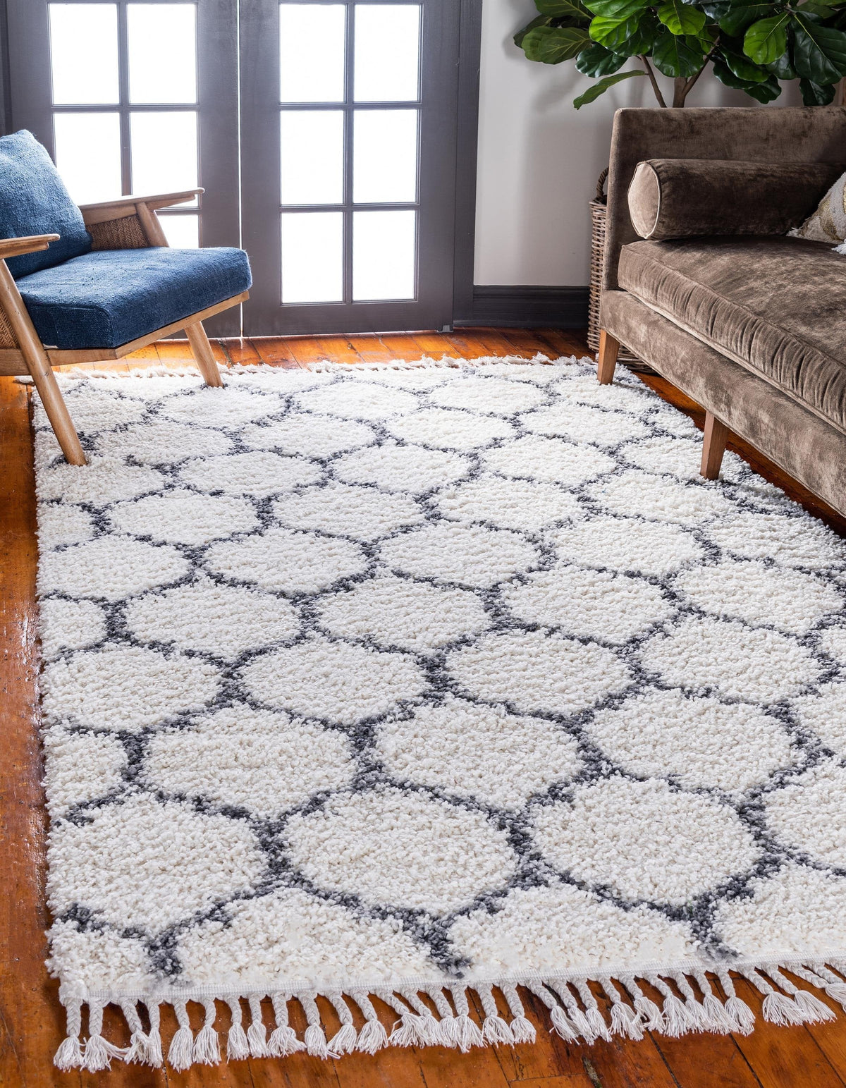 Arles – Patterned Plush Shag Area Rug