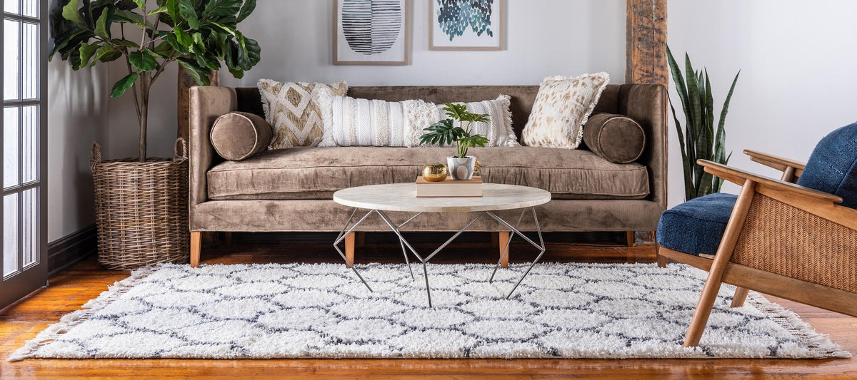 Arles – Patterned Plush Shag Area Rug