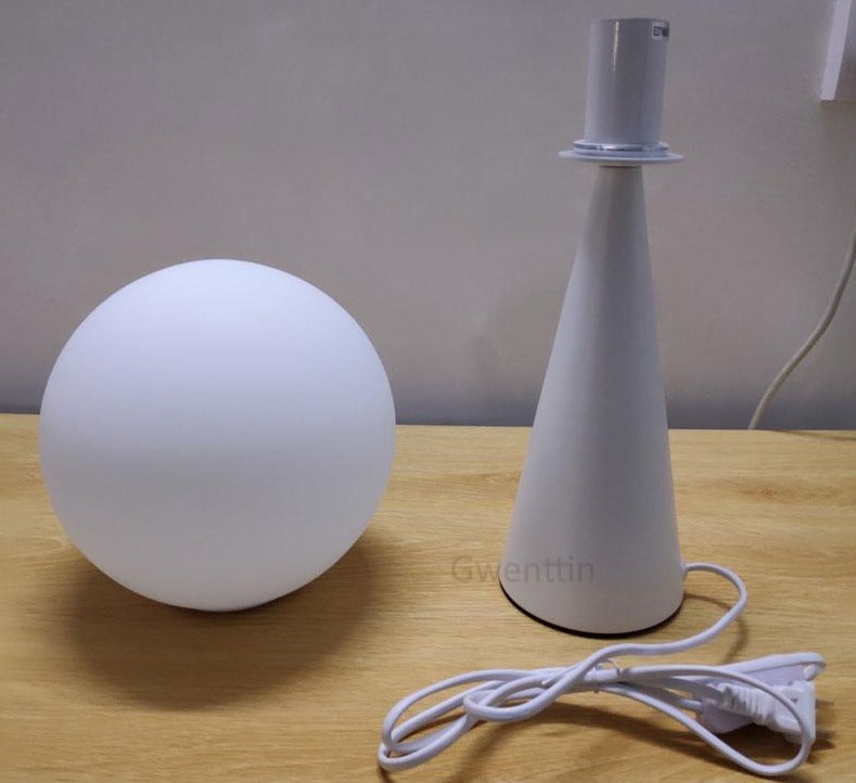 Obelisk – Metal & Glass Cone Table Lamp