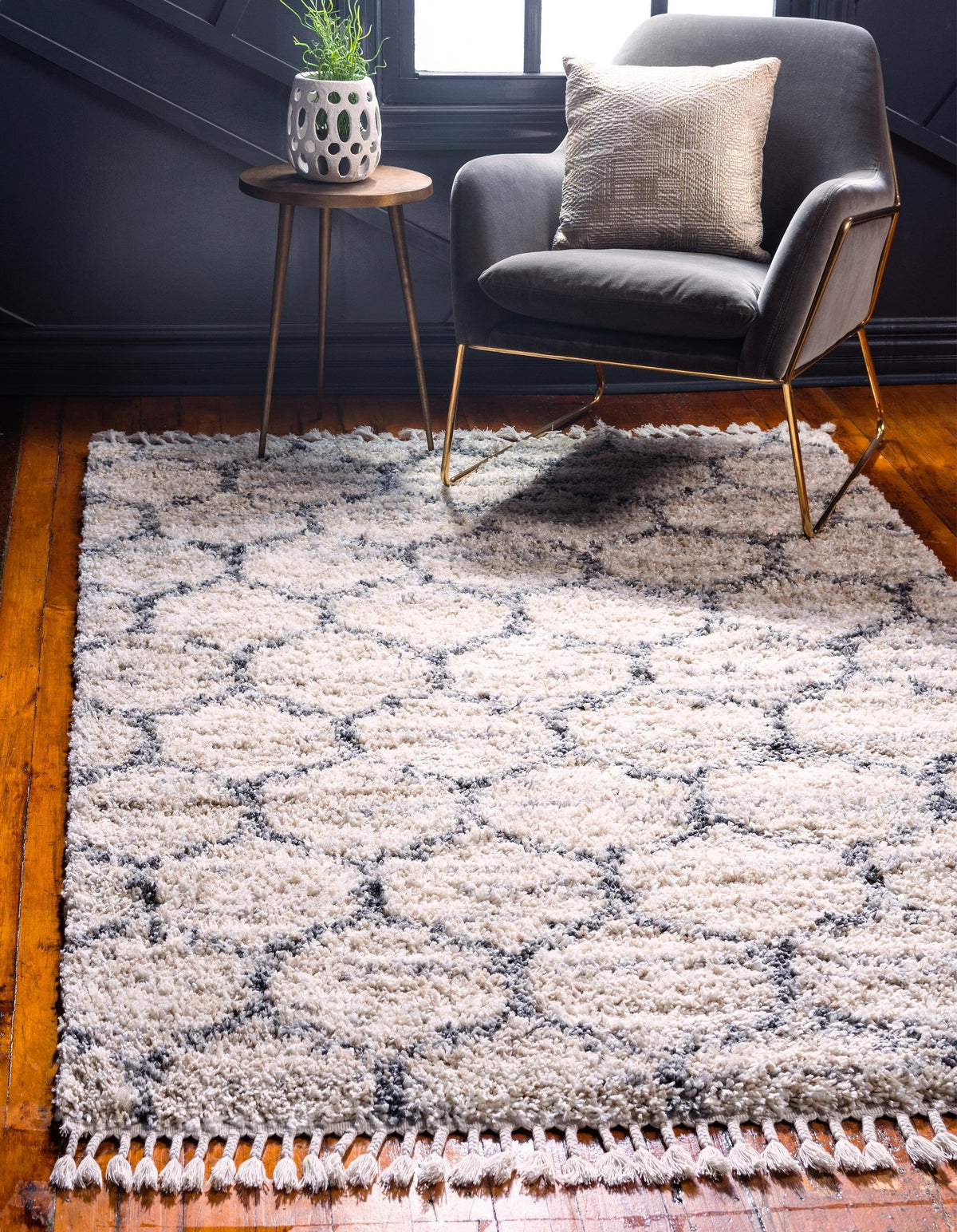 Arles – Patterned Plush Shag Area Rug