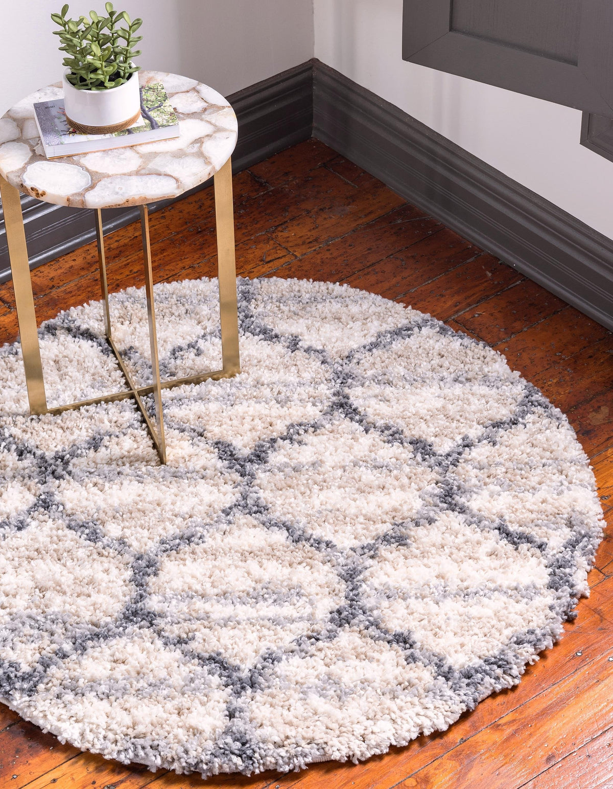 Arles – Patterned Plush Shag Area Rug