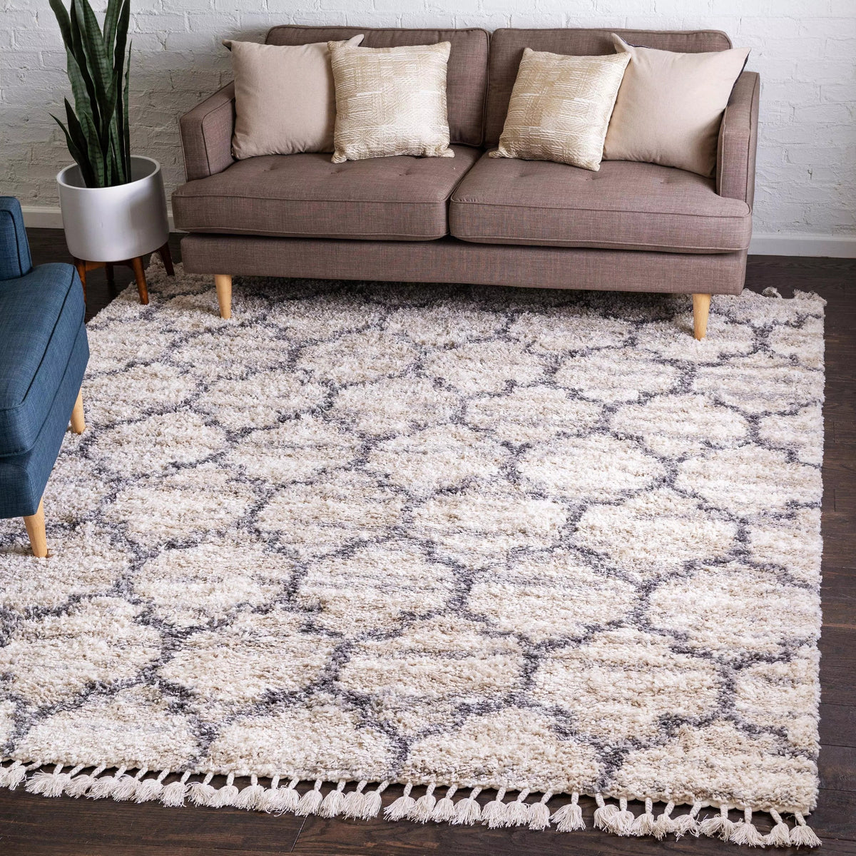 Arles – Patterned Plush Shag Area Rug