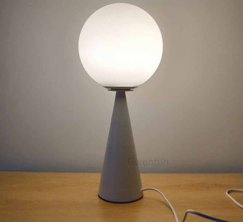 Obelisk – Metal & Glass Cone Table Lamp