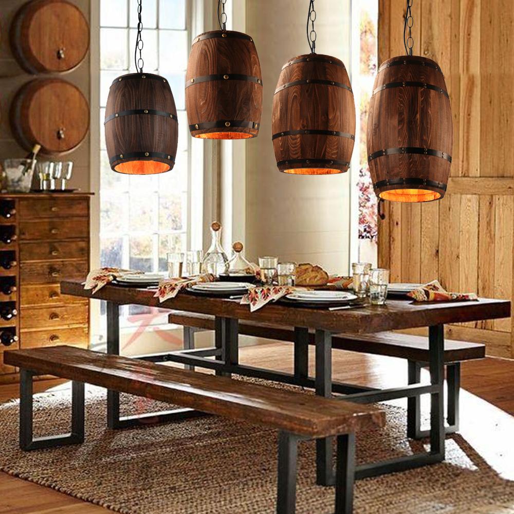 Barrel Cove – Wooden Wine Cask Pendant Light