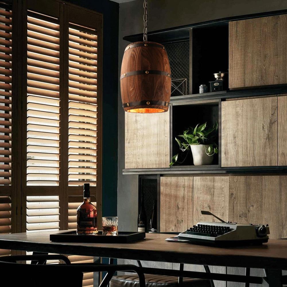 Barrel Cove – Wooden Wine Cask Pendant Light