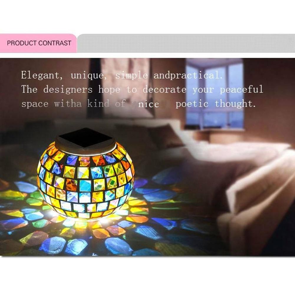 Birk – Solar Mosaic Glass Garden Light