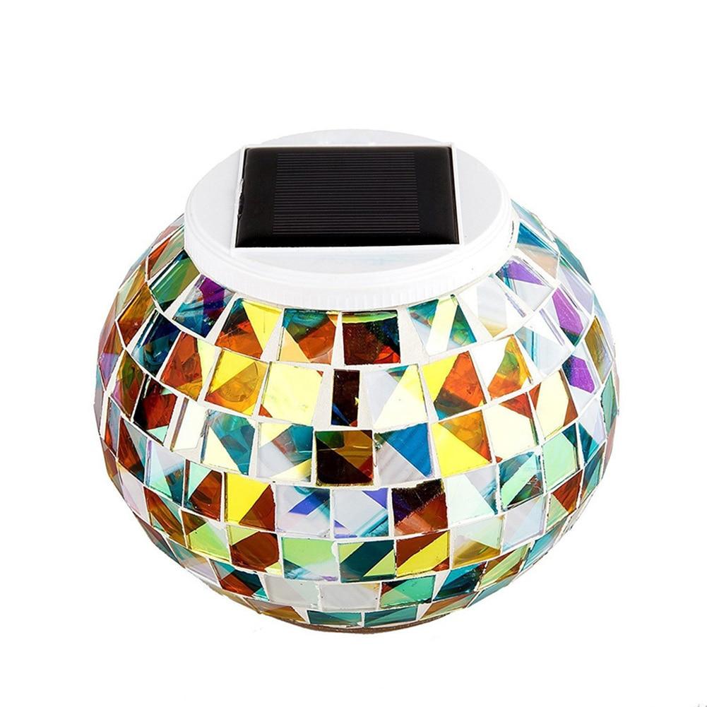 Birk – Solar Mosaic Glass Garden Light