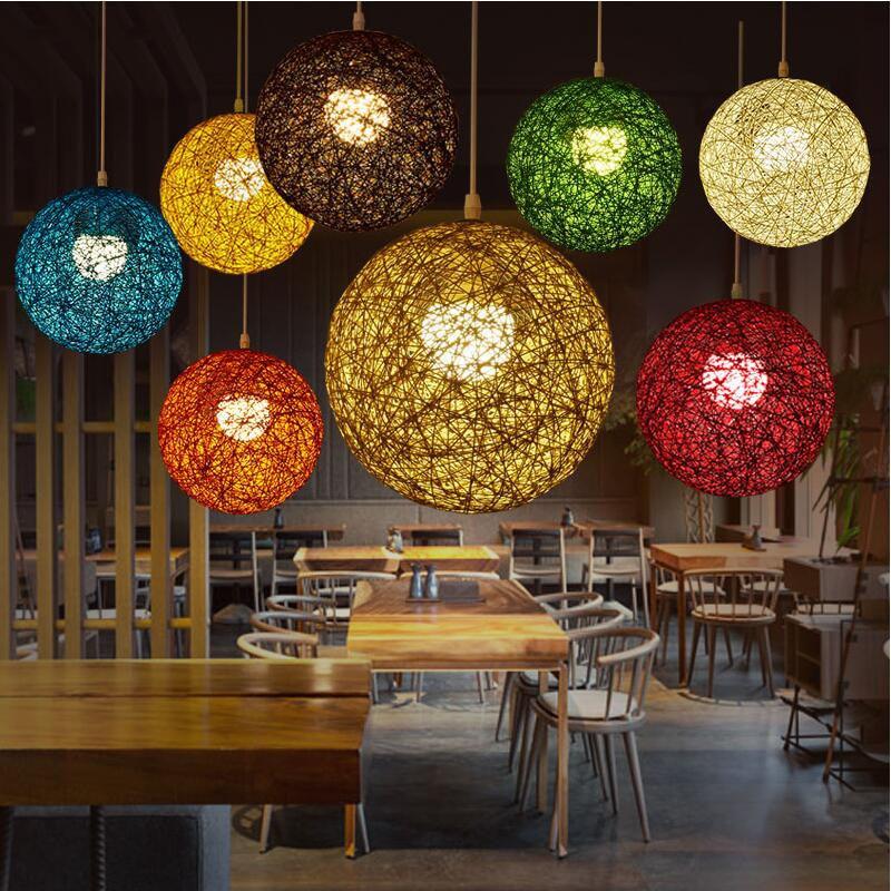 Palma – Woven Wicker Globe Pendant Light