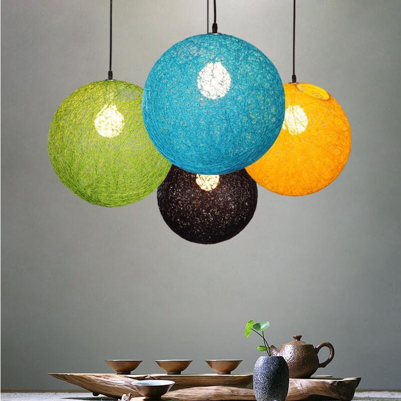Palma – Woven Wicker Globe Pendant Light