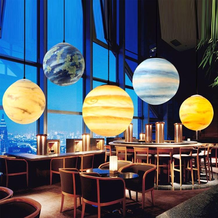 Orbita – Resin Planet Globe Pendant Light