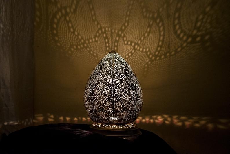 Sahara – Solid Brass Moroccan Lantern Lamp