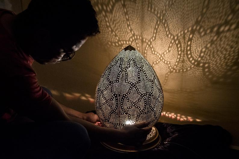 Sahara – Solid Brass Moroccan Lantern Lamp