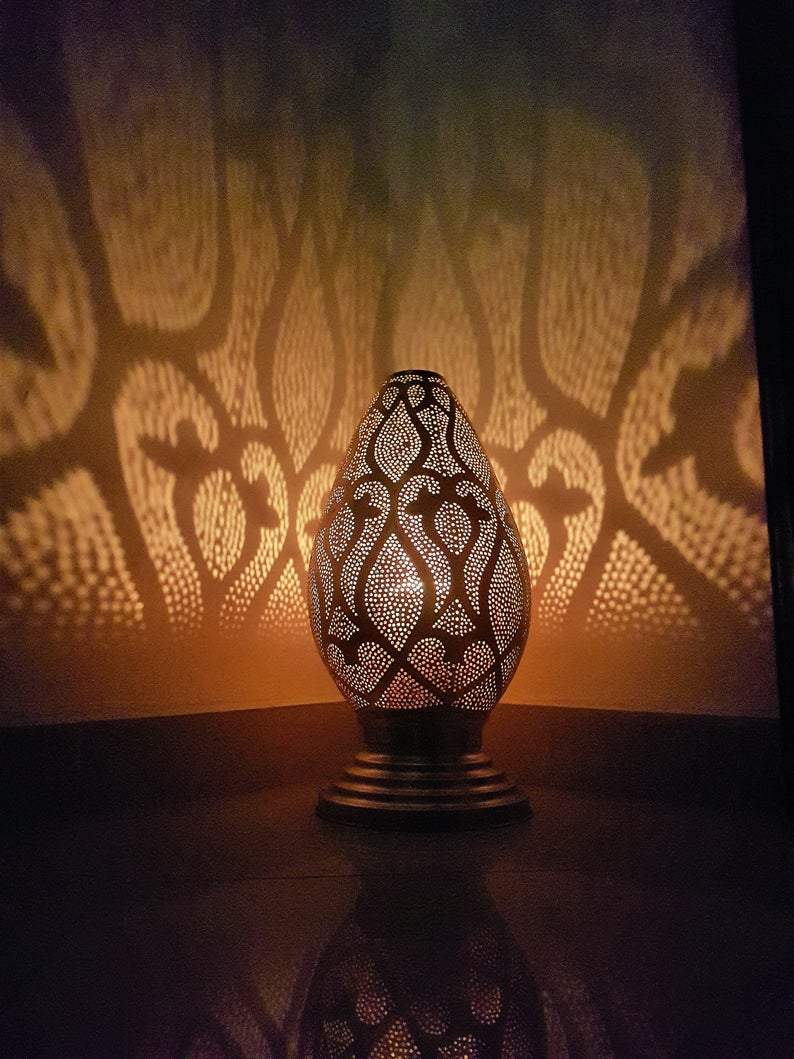 Sahara – Solid Brass Moroccan Lantern Lamp