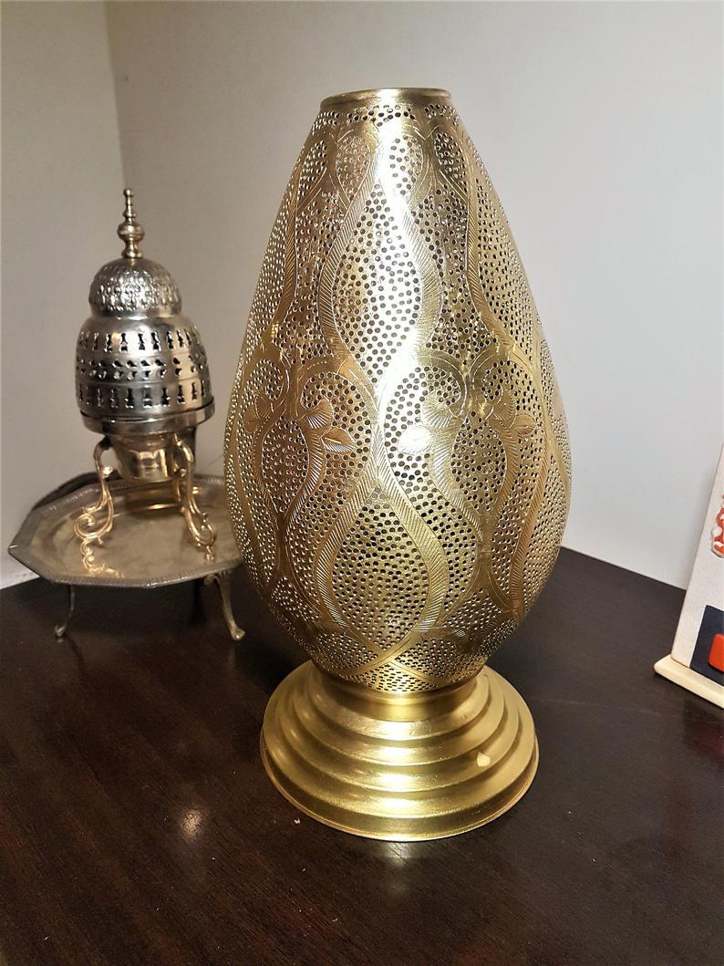 Sahara – Solid Brass Moroccan Lantern Lamp