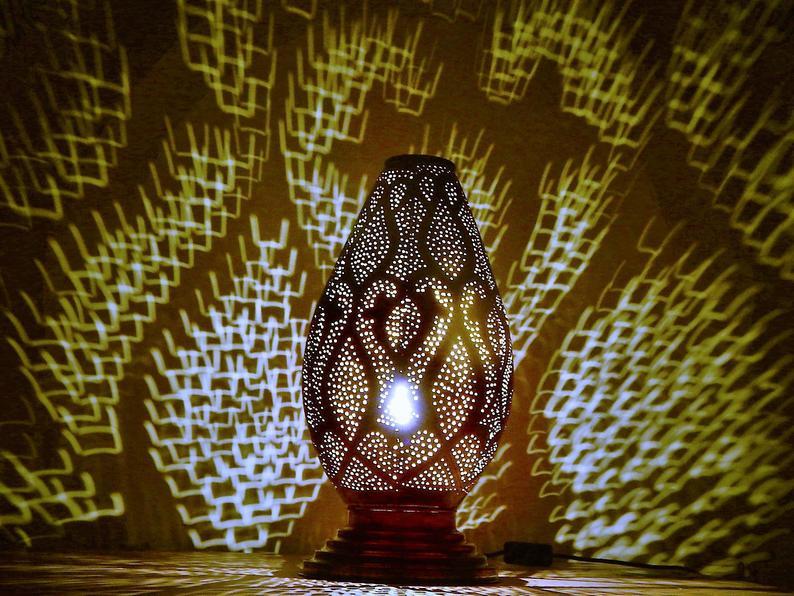 Sahara – Solid Brass Moroccan Lantern Lamp
