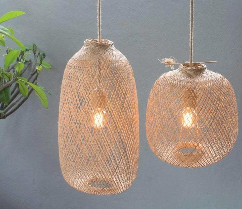 Canopy – Hand-Woven Bamboo Accordion Pendant