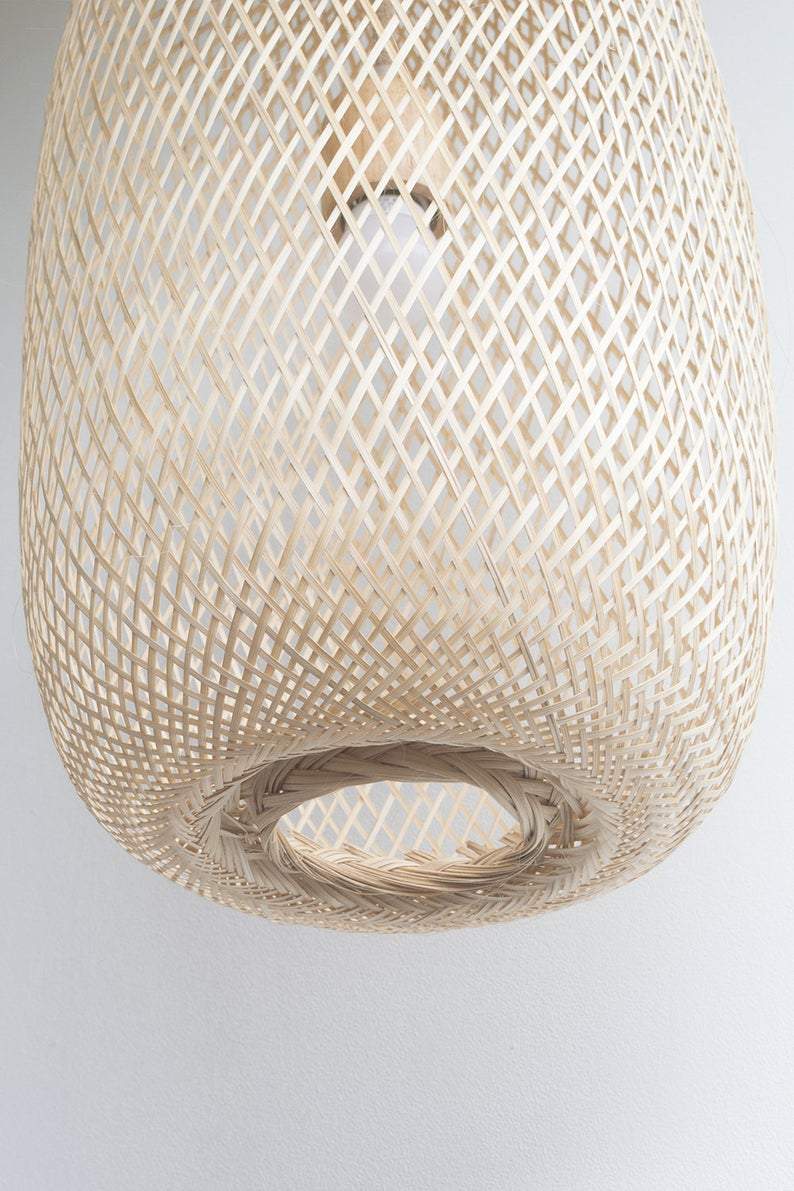 Canopy – Hand-Woven Bamboo Accordion Pendant