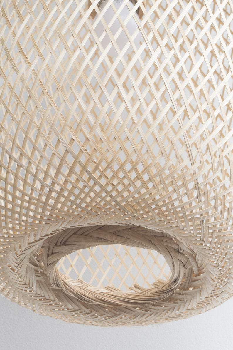 Canopy – Hand-Woven Bamboo Accordion Pendant
