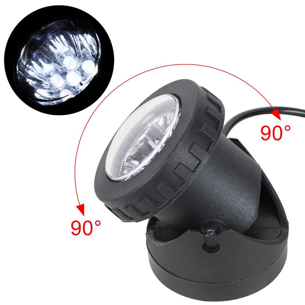 Runa solar lawn light spotlight showing the 90-degree adjustable mounting bracket