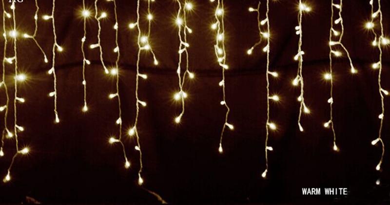 Ylva warm white LED curtain string lights shown as softly glowing hanging strands