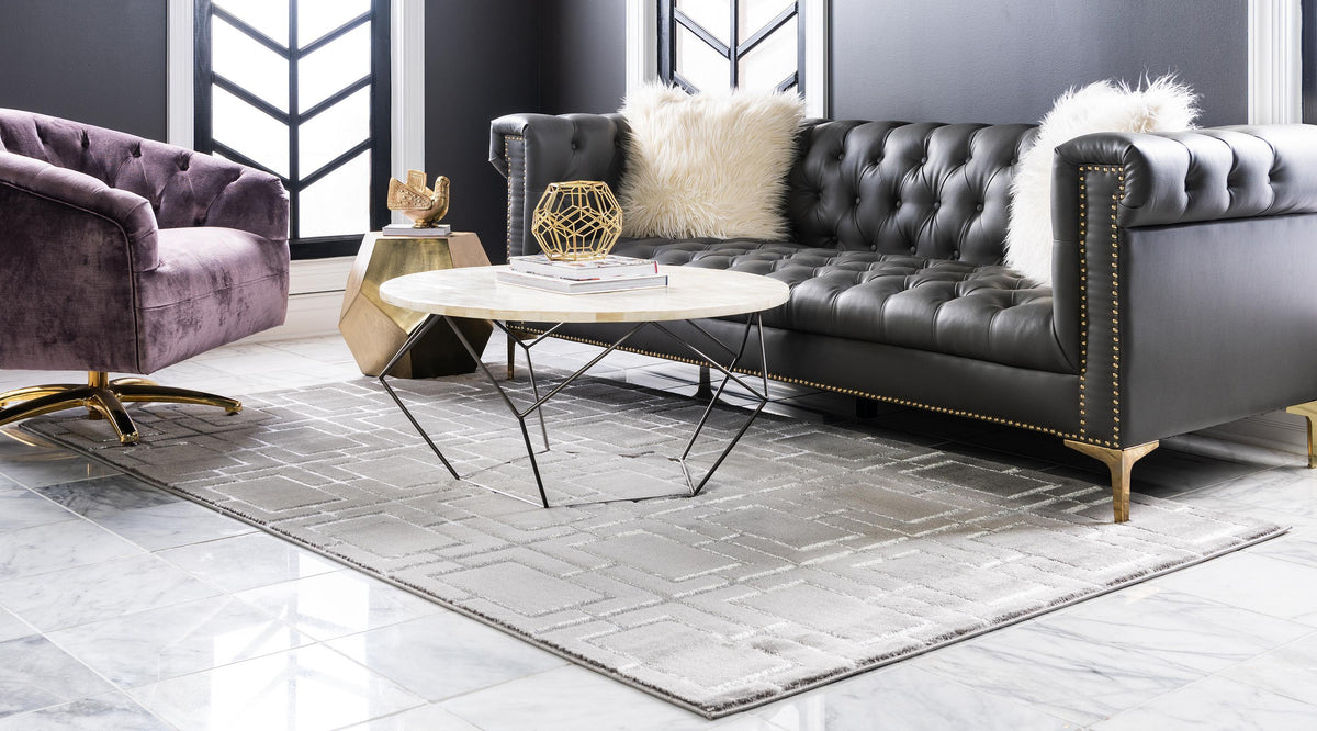 Sevres – Cube Pattern Two-Tone Area Rug