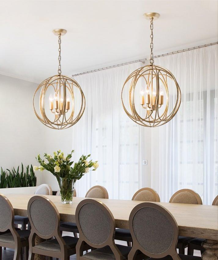 Verrier – Multi-Light Metal Cage Pendant
