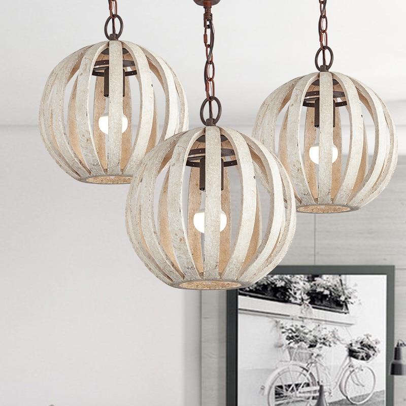 Bastide – Wood and Iron Cage Ceiling Light